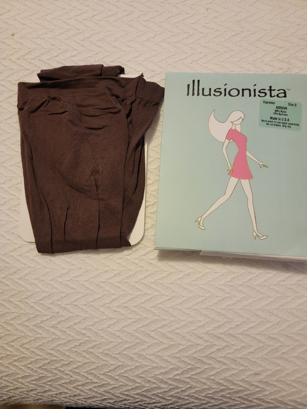 Illusionista Women’s Sheer Hosiery Tights - Espresso Size D NWT